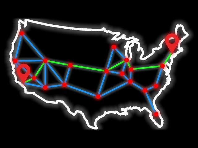 How does Google Maps find the shortest path?