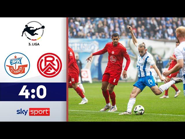 Aus dem Tabellenkeller: Rostock zieht an Essen vorbei | Hansa Rostock - Rot-Weiss Essen | Highlights