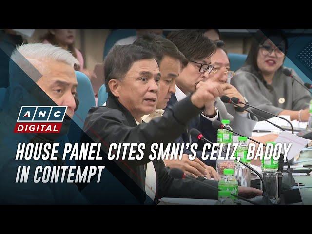 House panel cites SMNI’s Celiz, Badoy in contempt | ANC