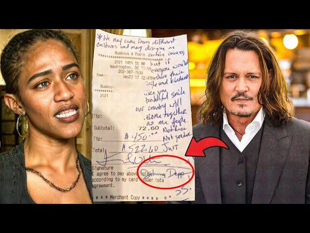 Black Waitress Serves Johnny Depp, Saw Note on Check, and Burst into Tears