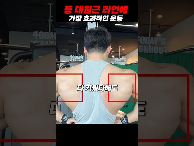 이도황의 등 바깥라인을 만들어준 운동