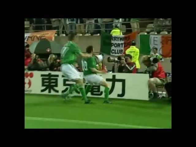 (HQ) Robbie Keane Last Minute Goal Republic of Ireland v Germany 2002 World Cup