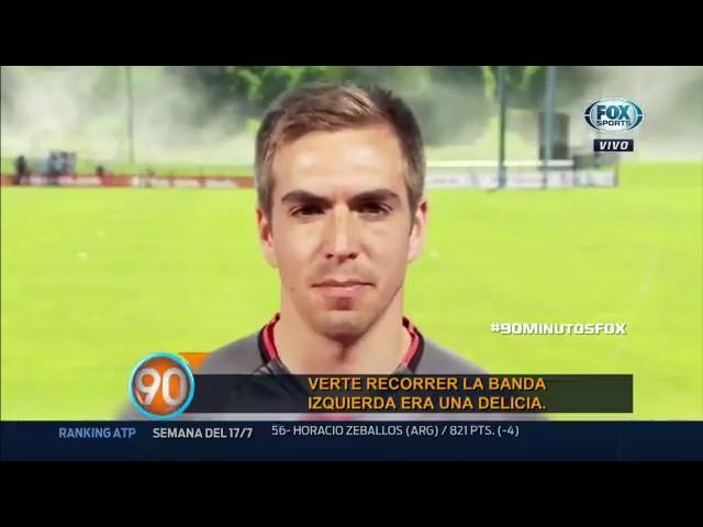 El falso saludo de Lahm para Vignolo