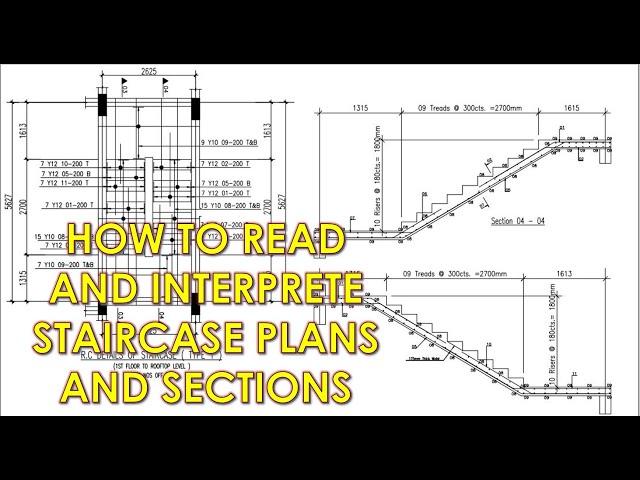 Interpreting Staircase Plan - How To Take Off Quantities For Reinforced Concrete Staircase