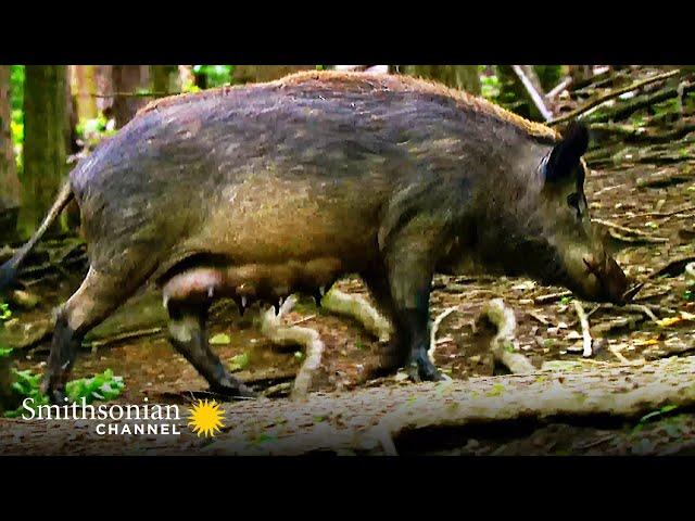 This Wild Boar Female is the Decision-Maker in Her Herd  Carpathian Predators | Smithsonian Channel