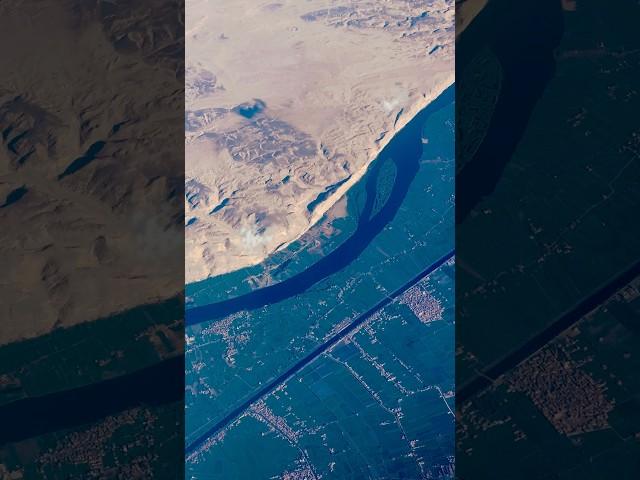 A miracle in desert, the Nile river of Africa beautiful aerial view of green desert #Viral #Travel