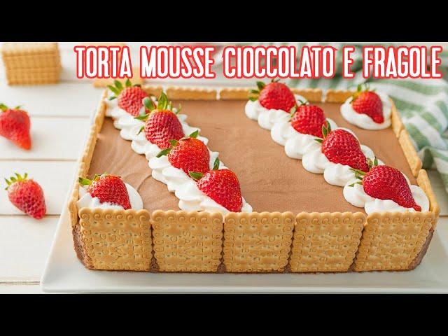 CHOCOLATE AND STRAWBERRY MOUSSE CAKE Easy Recipe - Homemade by Benedetta