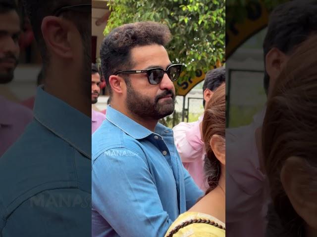 Jr NTR Reached Polling Booth To Cast His Vote | Lok Sabha Elections 2024 | #shorts