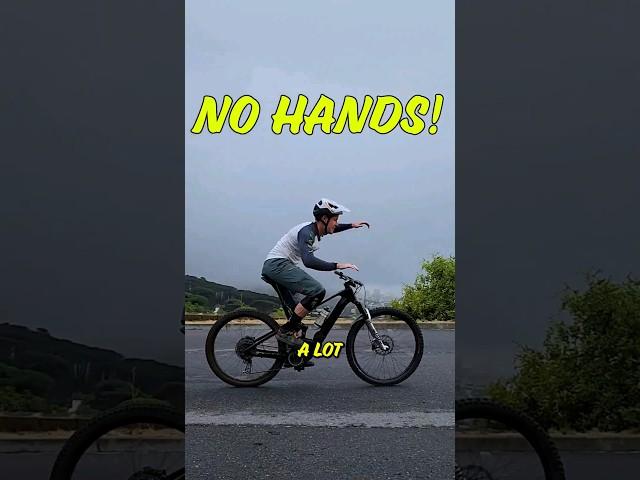 Ride with no hands on the Handlebars on your bike #mtb #mountainbike #mtbskills #short #shortsvideo