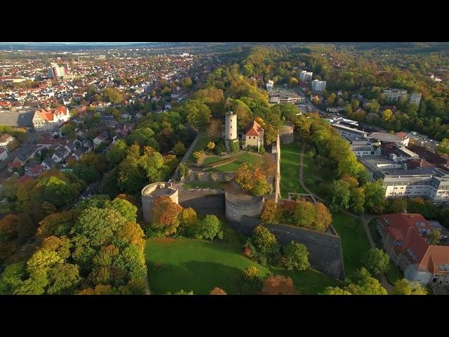 Bielefeld  Sparrenburg 4k drone video