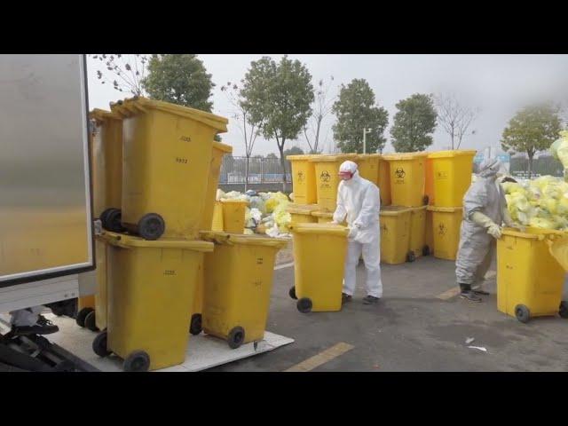 On the Scene | How medical waste handlers dispose surging amount of infectious materials in Wuhan.