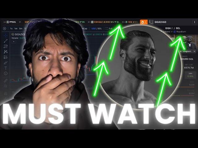 GIGA CHAD MEME COIN ON SOLANA PUMPING HARD! (MUST WATCH)