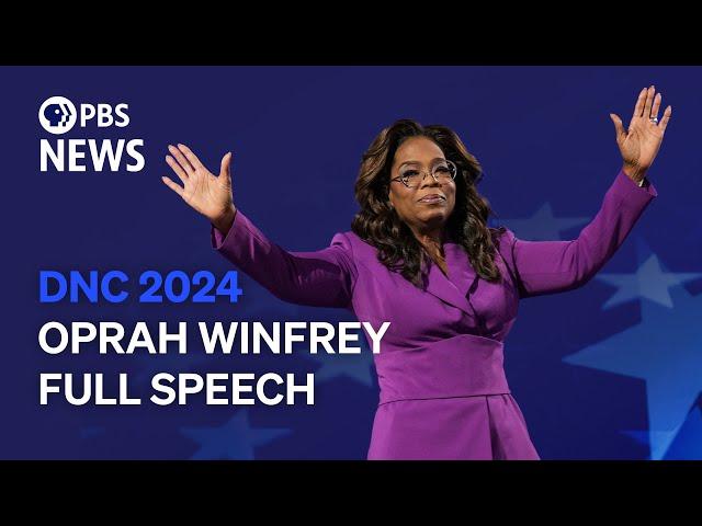 WATCH: Oprah Winfrey's full speech urging voters to choose joy by choosing Harris at the DNC