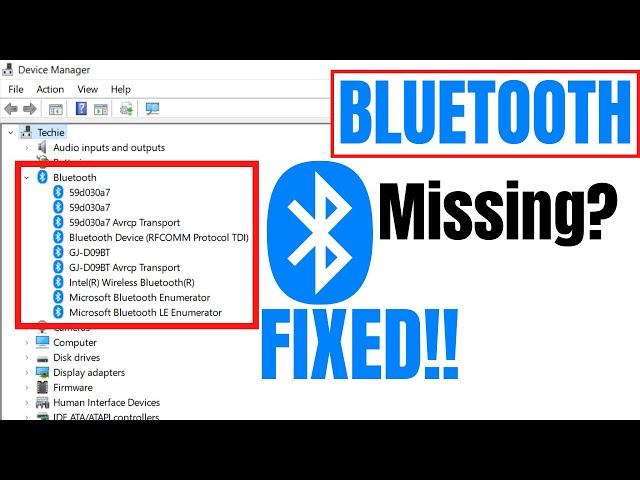 How to Turn On Bluetooth on Windows 10 | How to Fix Bluetooth Icon Missing from Windows 10