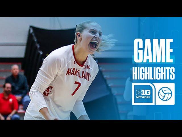 Delaware State at Maryland | Highlights | Big Ten Volleyball | 09/18/2024