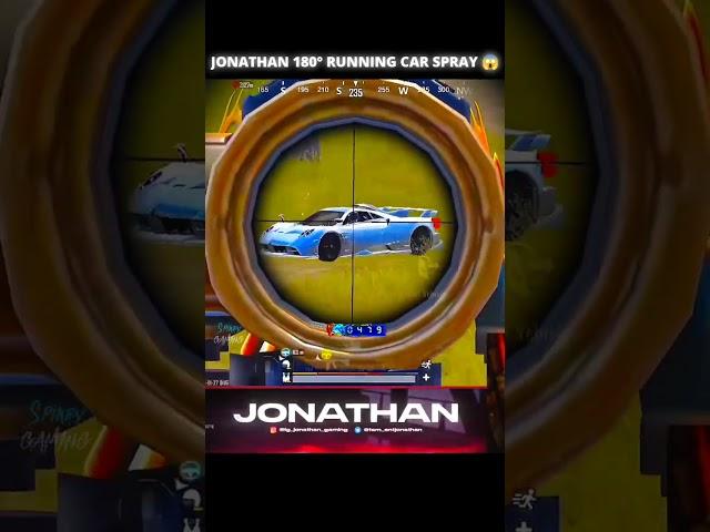 Jonathan 180° Running Car Hacker SPRAY  @JONATHANGAMINGYT #bgmi #pubgmobile #shorts