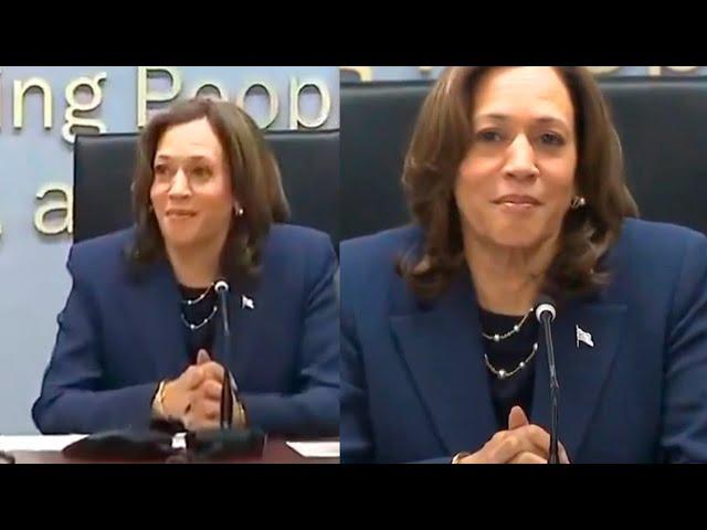 Kamala Harris looks away because she can't answer their questions