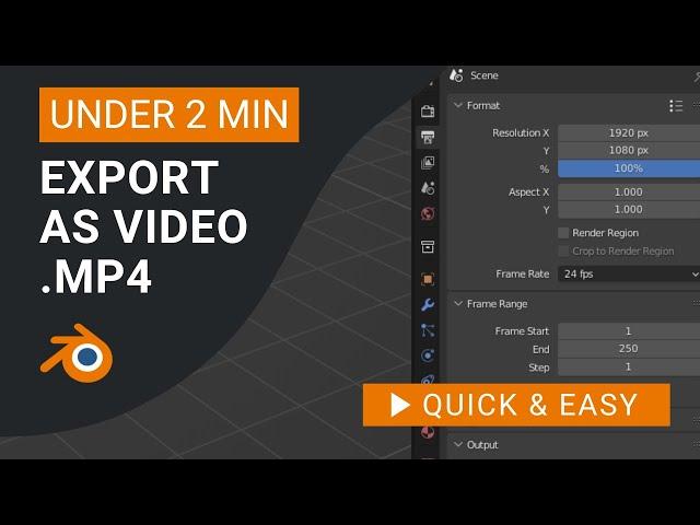 How to Export Video in Blender: MP4 Video Format