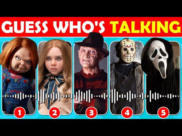 Guess The HORROR MOVIE Character by Their Voice  Ghost Face, Chucky, M3GAN, Freddy and more!