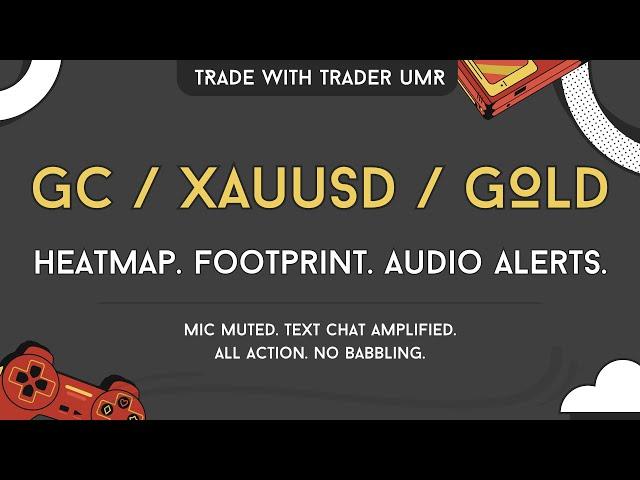 Gold (GC) Live Heatmap, Footprint Charts & Audio Alerts|Futures Trading Orderflow Stream