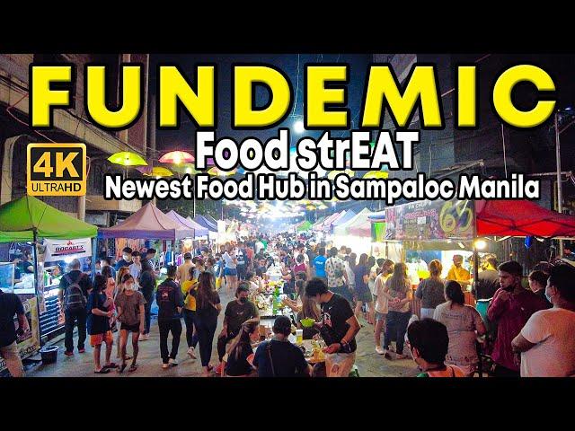 FUNDEMIC Food StrEAT in Sampaloc | New Food Hub in Manila | 4K |