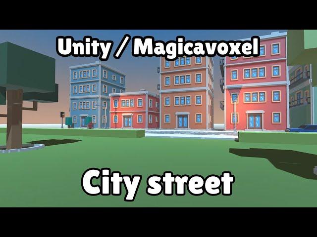 Voxel City Open-world 3D Unity assets pack - Tutorial - Making of a city street  - Open Source