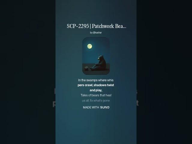 SCP-2295 | Patchwork Bear | Patchwork Bear Blues