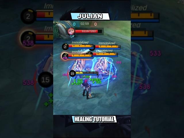 JULIAN HEALING TUTORIAL AND BUILD #mlbb #shorts #julian