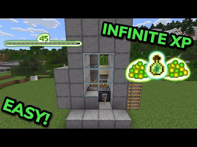 EASIEST 1.21 AUTOMATIC XP FARM TUTORIAL in Minecraft Bedrock (MCPE/Xbox/PS/Switch/PC)