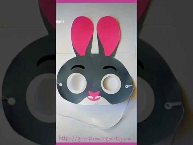 Learn how to make a D.I.Y Bunny Mask for kids #bunnymask #easterbunnycrafts #kidscraftsideas #bunny