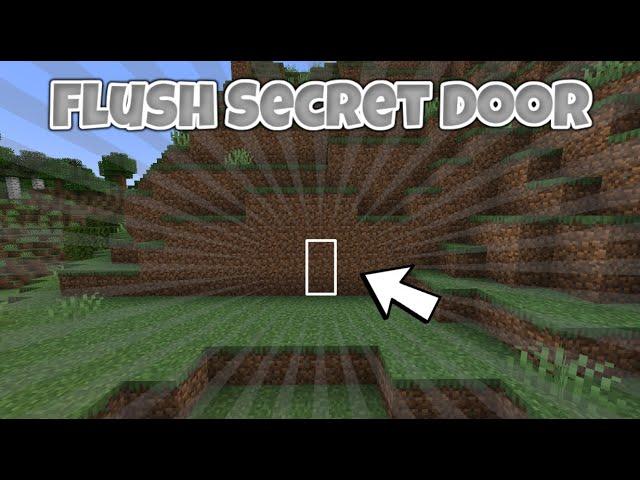 How To Make A SUPER Easy HIDDEN Flush Secret Door In Minecraft Tutorial - FAST and EASY