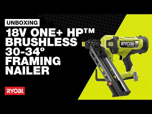 RYOBI 18V ONE+ HP™ Airstrike™ 30-34° Framing Nailer (RFN1830X) Unboxing