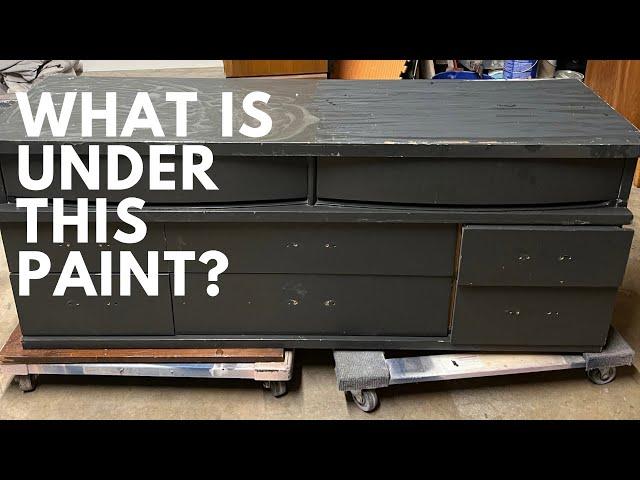 What is under this awful paint job? | Painted MCM furniture |  Furniture Flip