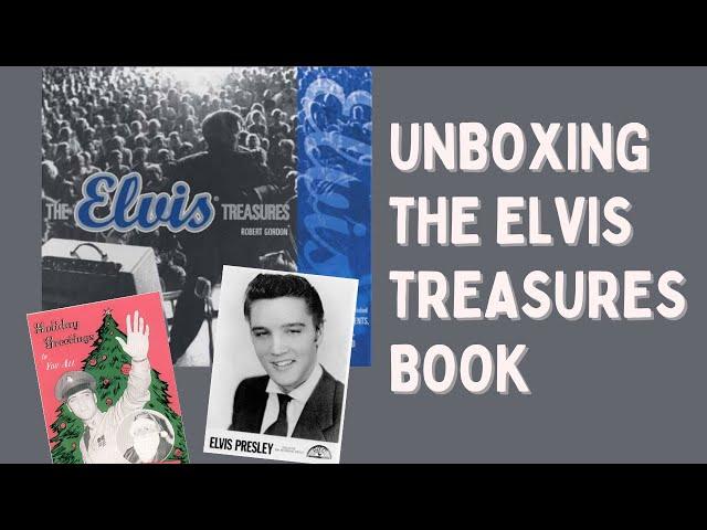 Unboxing the Elvis Treasures book with removable Presley documents