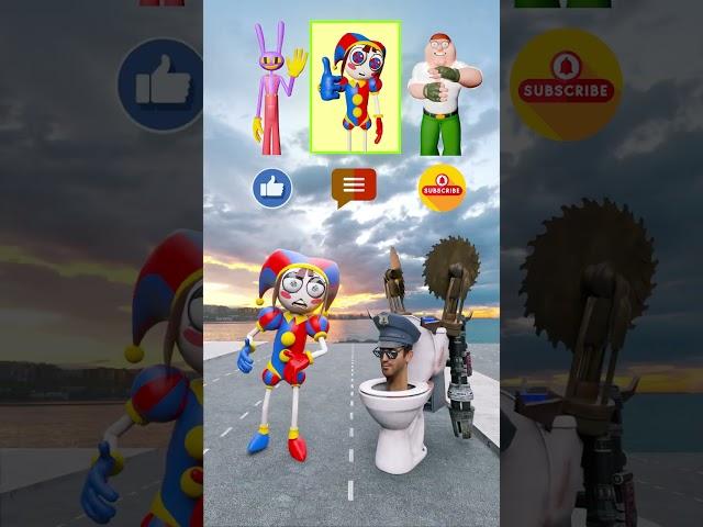 Pomni Vs Peter Griffin And Jax - Skibidi Toilet #shorts #skibiditoilet