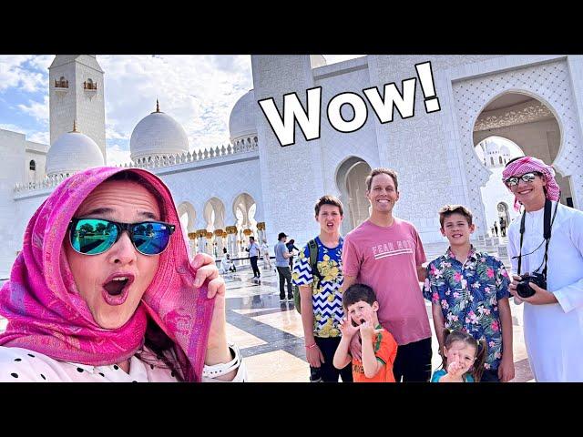 Exploring the Stunning Sheikh Zayed Grand Mosque: A Family Adventure in Abu Dhabi!