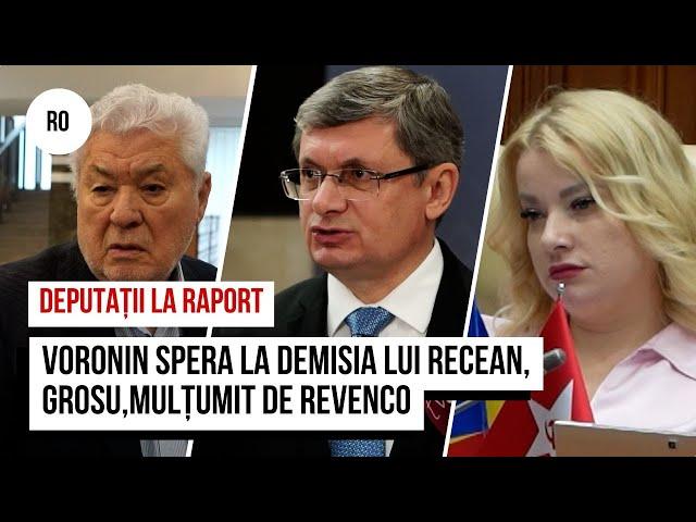 Voronin spera la demisia lui Recean/ Grosu,mulțumit de Revenco/ Caraman a numit Constituția „книжка”