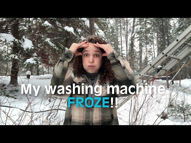 My partially off-grid washing machine froze!! What happened?!