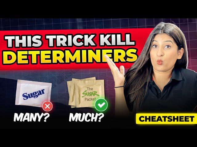 Determiners in One shot Cheatsheet + Guaranteed questions BEST SHORT TRICKS