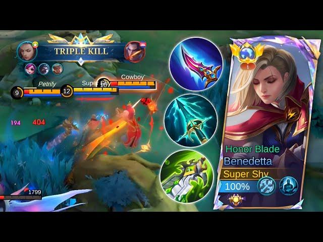 TRY THIS NEW BENEDETTA PERFECT BUILD AND EMBLEM FOR EARLY GAME TO LATE GAME!? | MOBILE LEGENDS