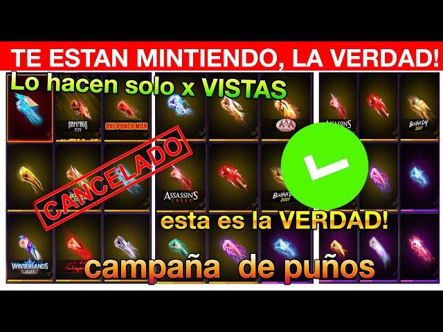 URGENTE! Garena Responde sobre la CAMPAÑA de PUÑOS GRATIS FF free fire latam Es verdad o mentira ?