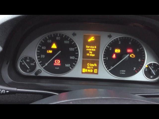 How to reset Mercedes b class a class service light SPANNER manually