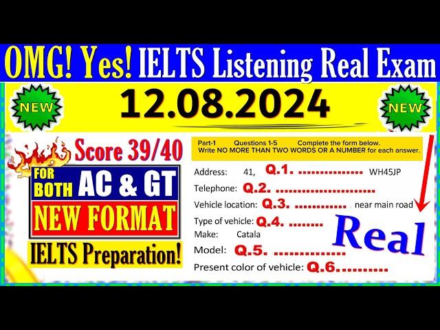 IELTS LISTENING PRACTICE TEST 2024 WITH ANSWERS | 12.08.2024