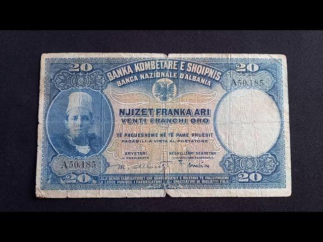 ALBANIA 20 Golden Francs (1926) | Banknote Encyclopedia