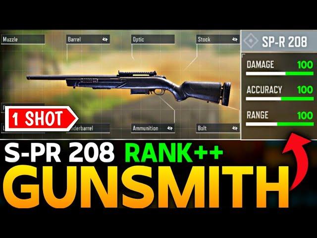 SP-R 208 "1 SHOT"  GUNSMITH Loadout| SP-R 208 BEST ATTACHMENTS For RANKED In COD Mobile SEASON 6|