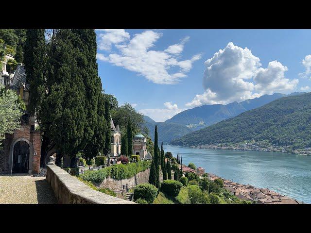 Walk through most beautiful village Morcote on Lake Lugano | Ticino, Switzerland 2023