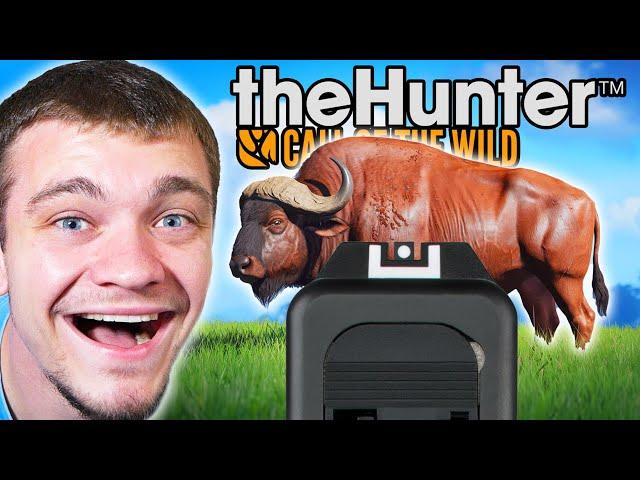 I Hunted the BIGGEST Animals with Only Pistols!