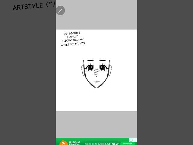 I found out my ARTSTYLE. the neck is so FAT(ToT) (*^^*)#art #artstyle#OC