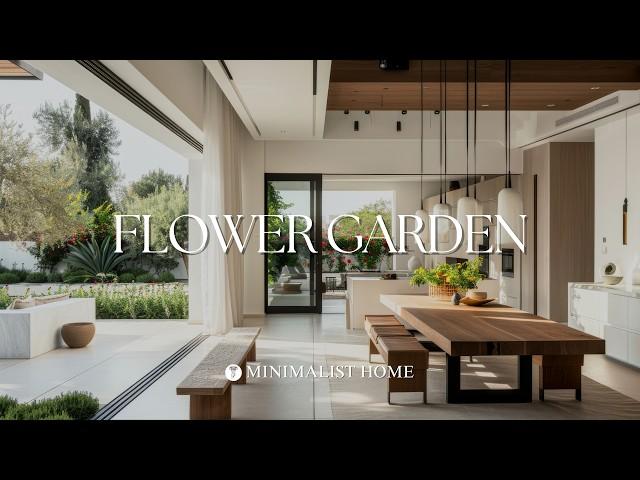 Modern Minimalist home with Rustic interior Decoration and Flower Plant garden Ideas