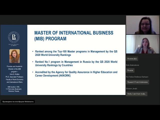 Master of International Business